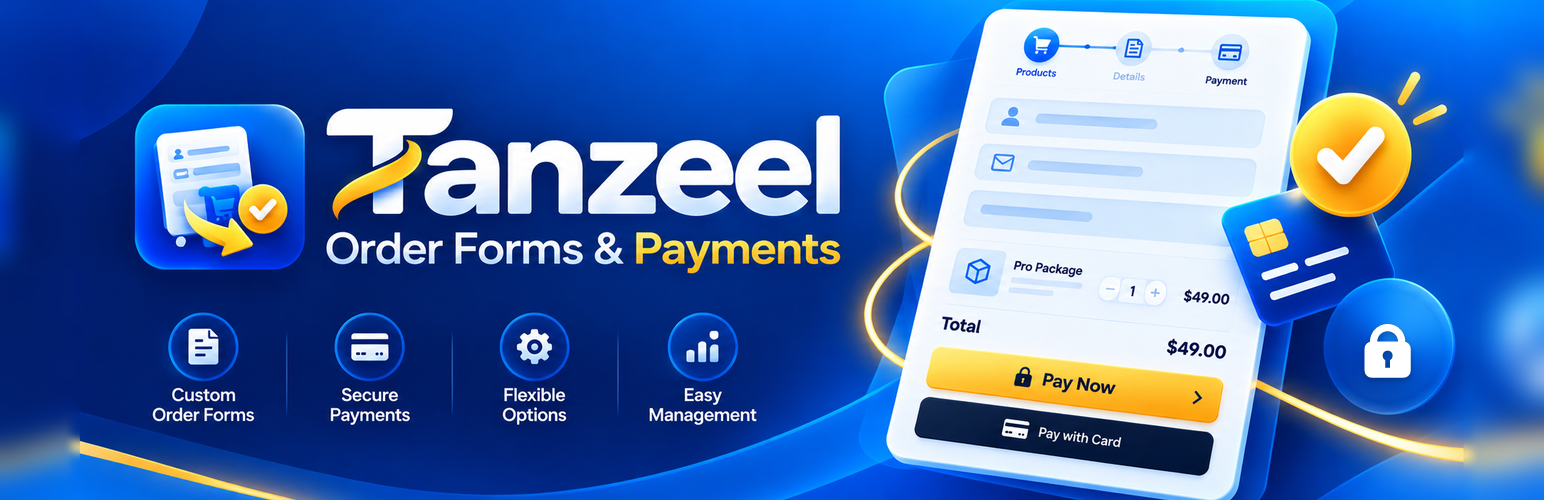 Tanzeel Order Forms & Payments banner
